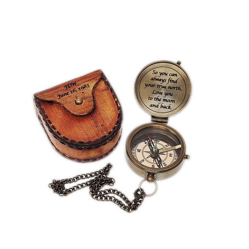 ENGRAVED BRASS COMPASS, Personalized Compass, Working Compass ...
