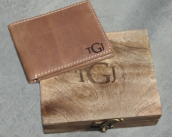 Regalo para hombre, Cartera para hombre, Cartera personalizada, Cartera de cuero, Cartera grabada, Regalo para papá, Regalo para novio, Día del Padre