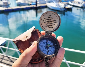 Brass Compass, Personalized Compass, Engraved Compass, Boating Compass, Hiking Compass, Camping Compass, Gifts for Men, christmas gift