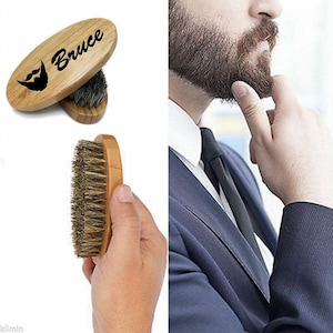 Personalized beard brush, wood beard brush, grooming brush, groomsmen gift, mens gift, engraved wooden brush, mens dopp kit, fathers day