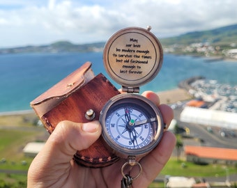 engraved compass, brass compass, personalized compass, groomsmen gift, wedding gift, corporate gift, mens gift, hiking gift, christmas gift