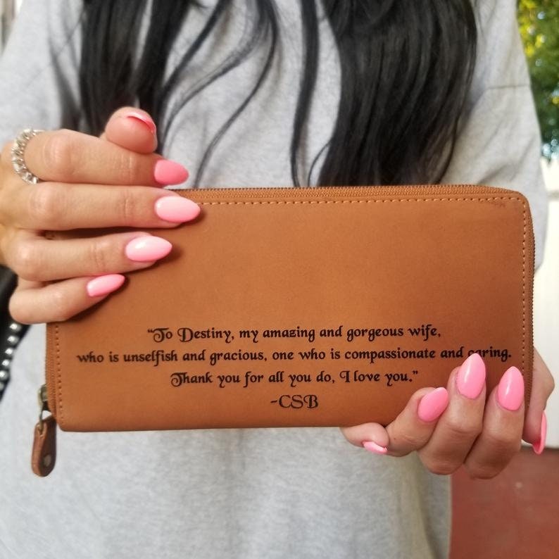 Personalized Womens Wallet Custom Ladies Wallet Engraved | Etsy