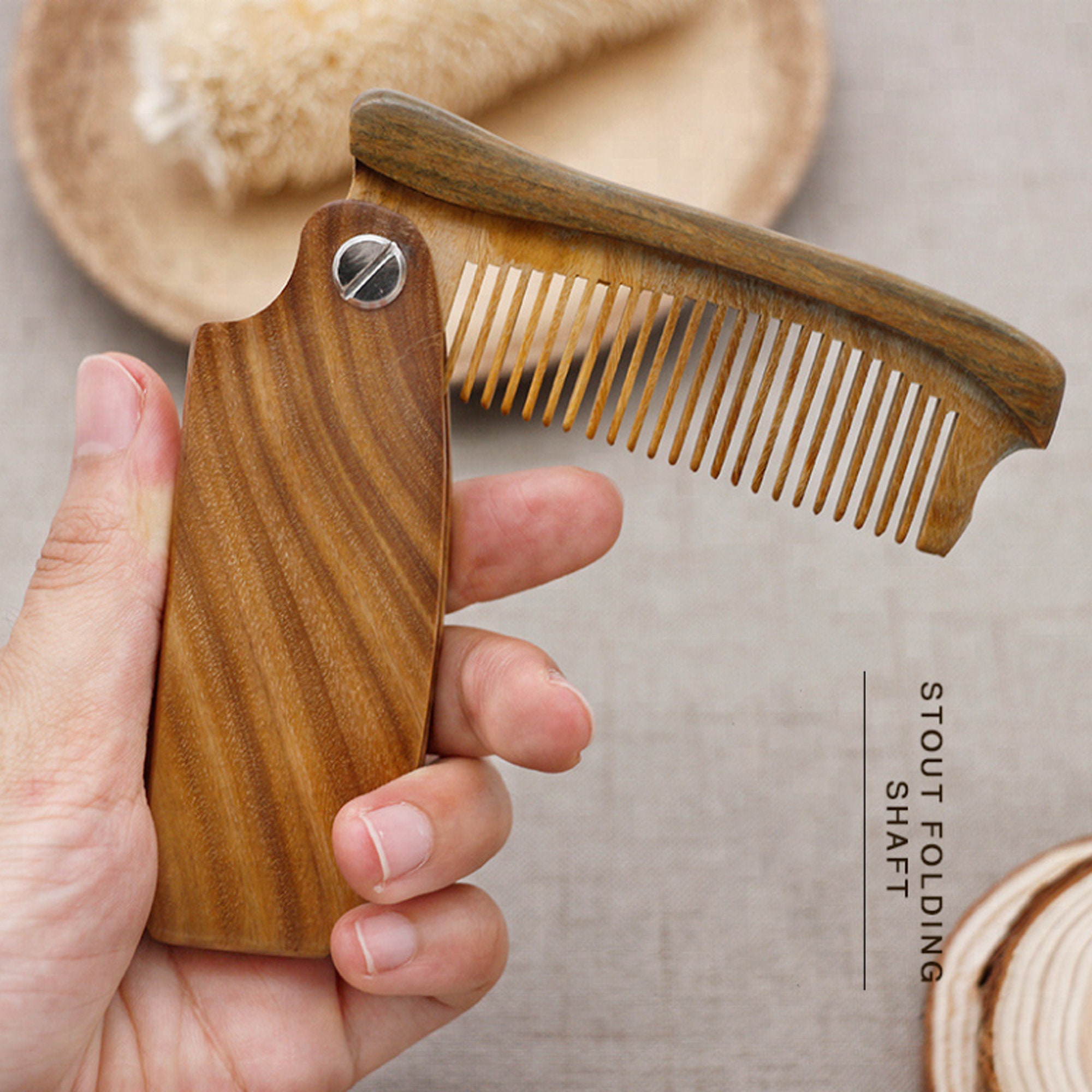 Custom Comb Set Beard Comb, Folding Comb, Personalized Comb, Wood Comb, Groomsmen Gift ...