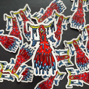 Red Slime Monster Sticker