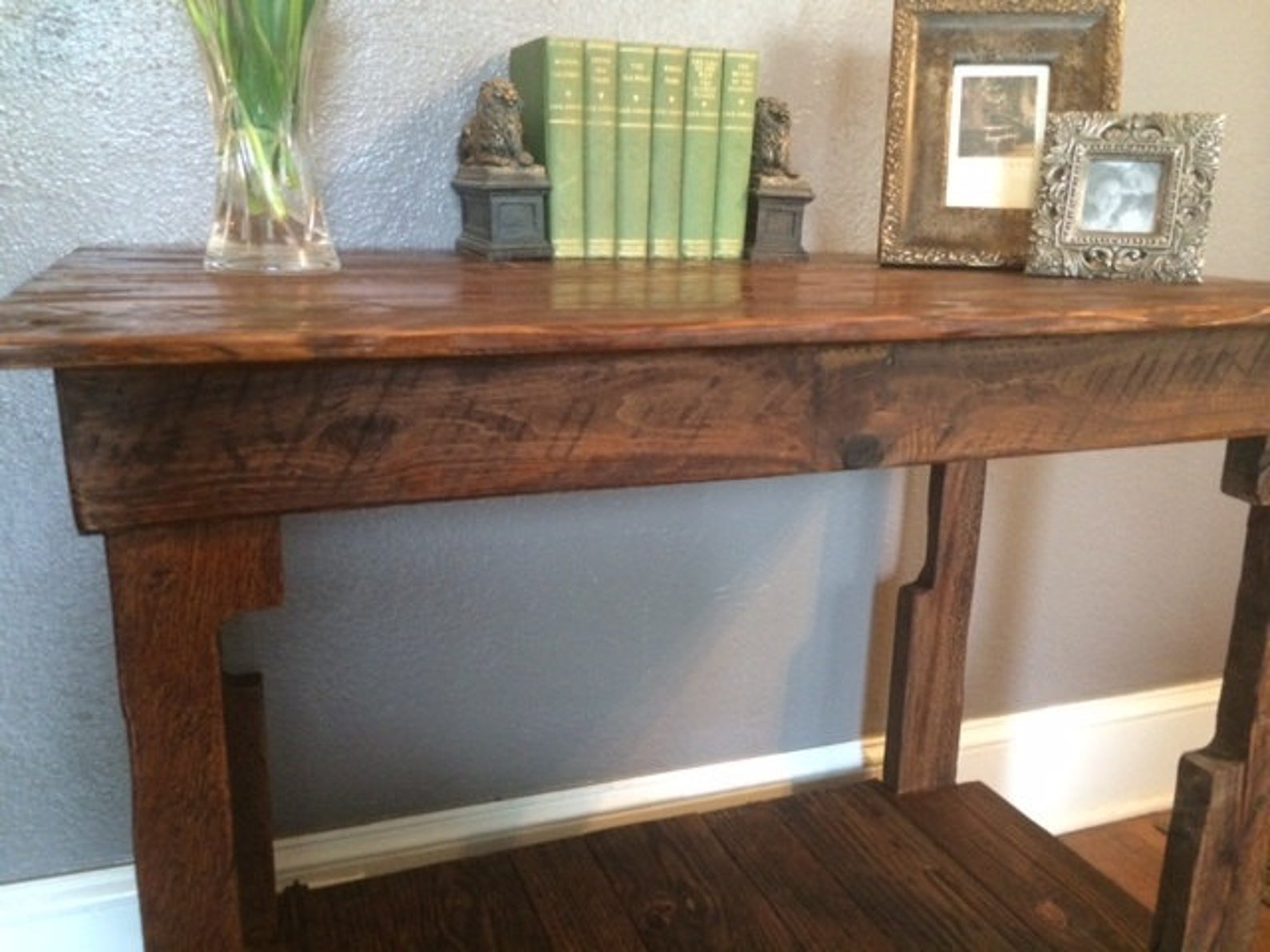 Reclaimed Pallet Wood Side Table Kitchen Island Hardwood Etsy