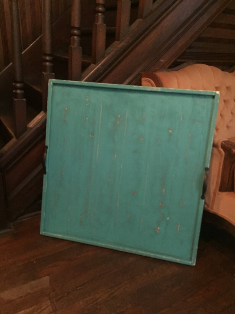 Ottoman Tray Reclaimed Wood Serving Tray Home Decor Etsy