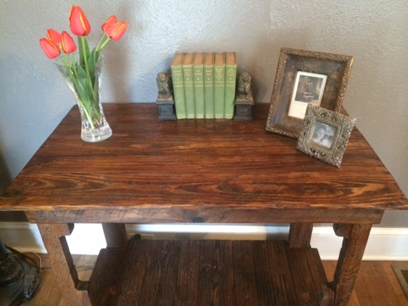 Reclaimed Pallet Wood Side Table Kitchen Island Hardwood Etsy