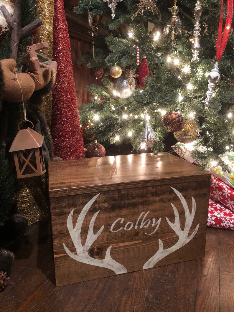 Storage Box Hunting Box Deer Box Personalized Box Rustic Etsy