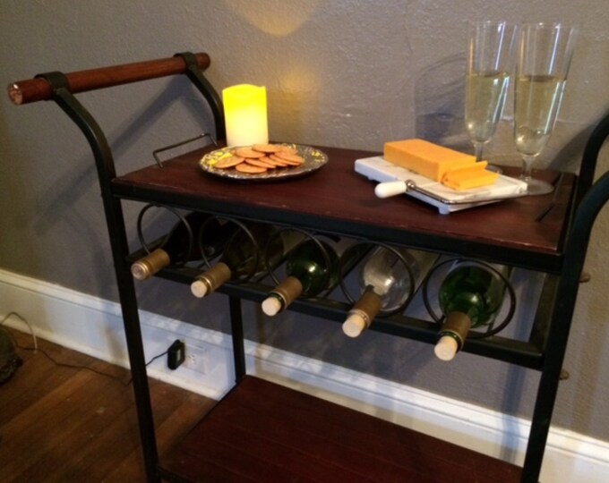 Wrought Iron Wine Rack Vintage Wine Rack Serving Tray Wine Etsy