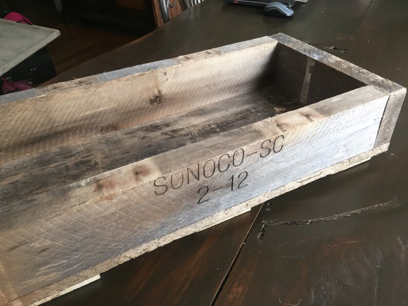 Handmade reclaimed wood storage bin storage box industrial Etsy