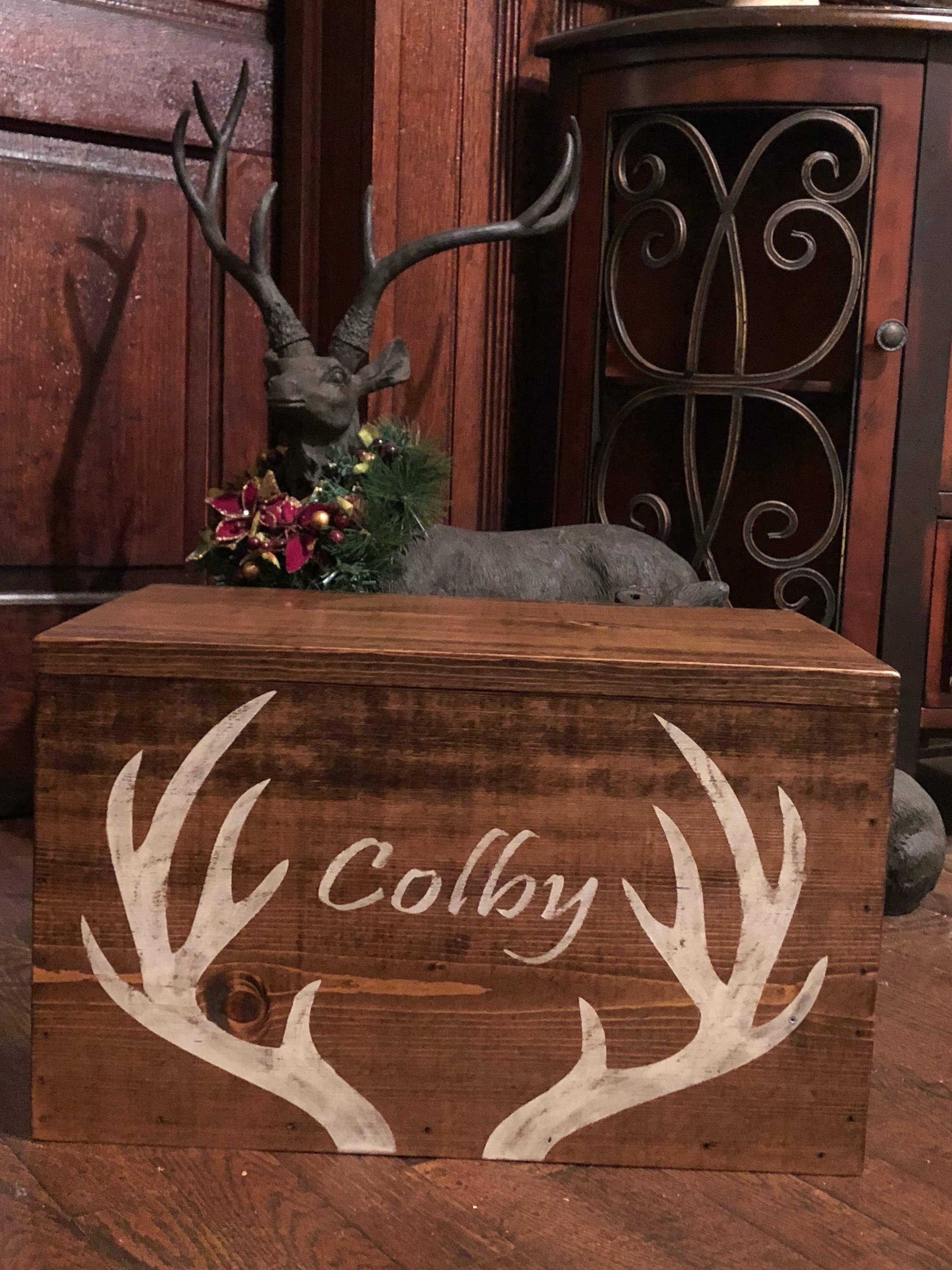 Storage box Hunting box deer box personalized box rustic Etsy