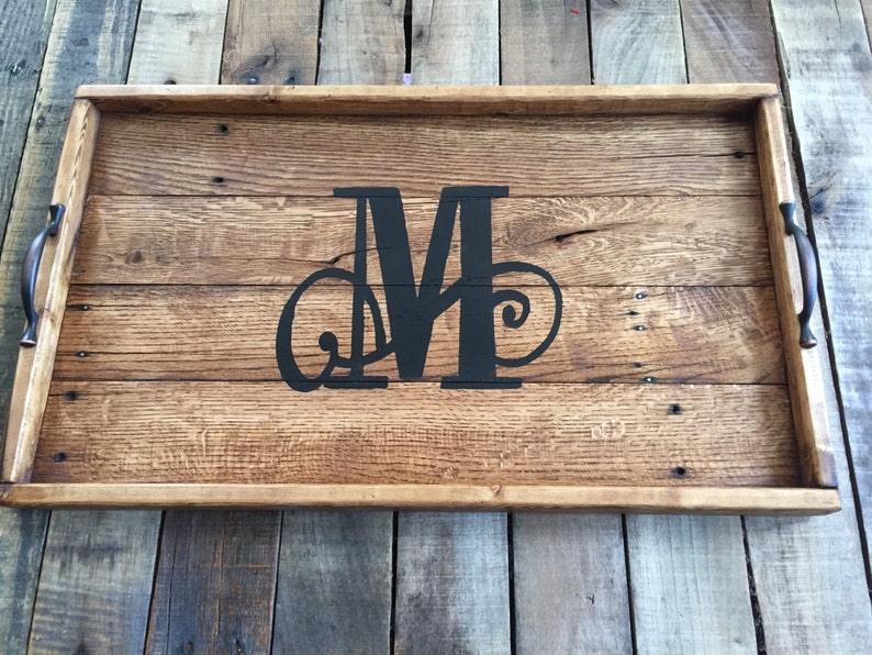 Monogrammed Serving Tray Serving Tray Wood Serving Tray - Etsy