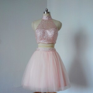 light pink two piece outfit