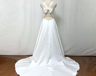 Made to Order Ivory Satin Maxi Wedding Dress