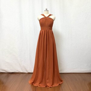 burnt orange dress long