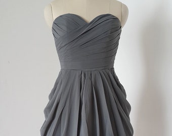 Gray Short Dress | Etsy