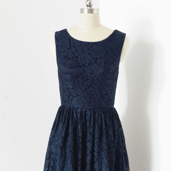 Blue Lace Dress - Etsy