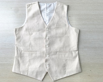 Linen Vest - Etsy