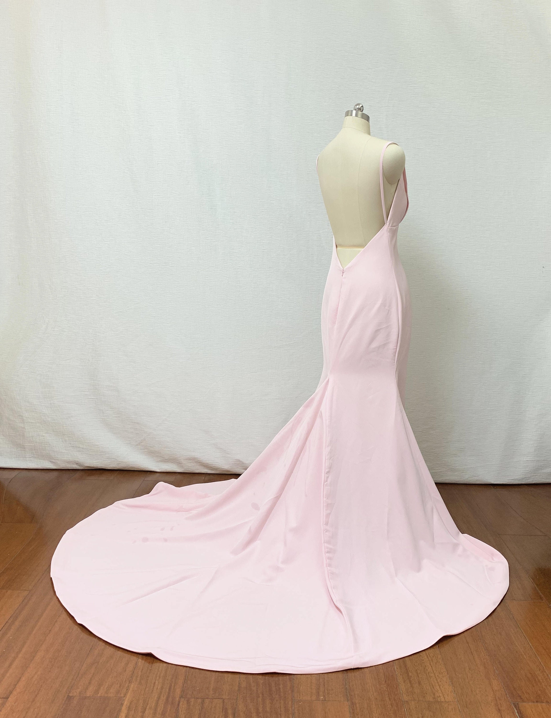 Vanna Dress Long in Pale Pink