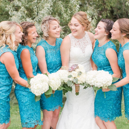 aqua blue short bridesmaid dresses Aqua Blue Homecoming Dress