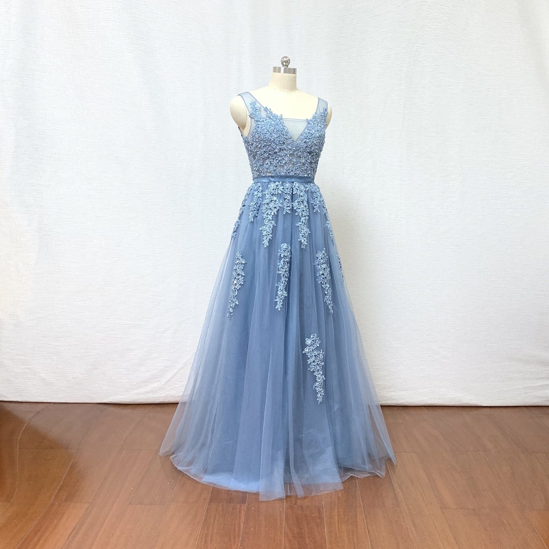 slate blue bridesmaid dresses Dresses-Inexpensive Long Flutter Gown Juliet 261 2023/06/15 Vintage Light Blue Floral size:14 UK