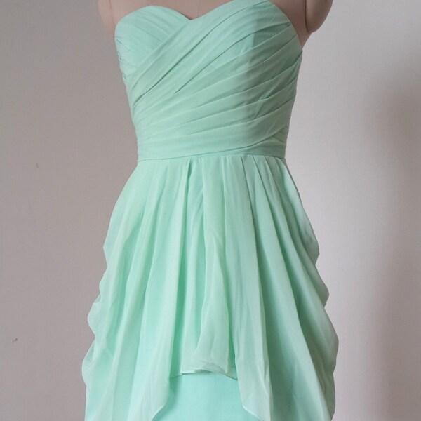 Mint Chiffon Dress Etsy