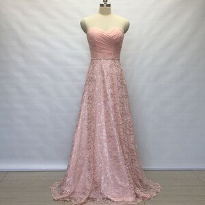 Chiffon with Beaded Waistband Long Dress Pearl Pink