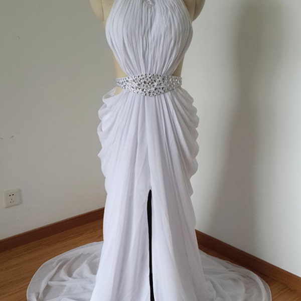 Sexy White Party Dress Long Evening Dress Prom Dresses main image 1