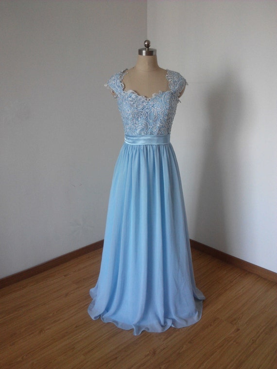 light blue lace dress with sleeves