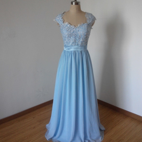 Blue Lace Dress - Etsy