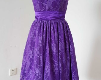 Short Purple Dress - Etsy