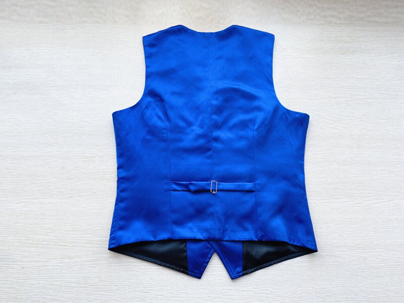 Men's Royal Blue Solid 4-Piece Men's Vest Set Also available in Big and Tall Sizes