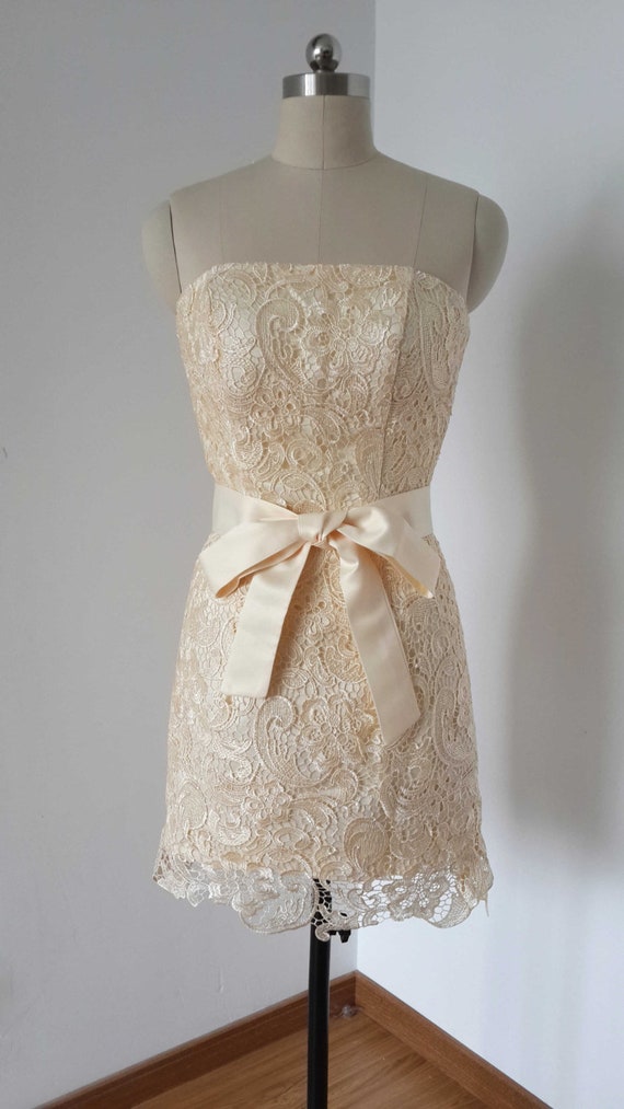 Short strapless hotsell bridesmaid dresses
