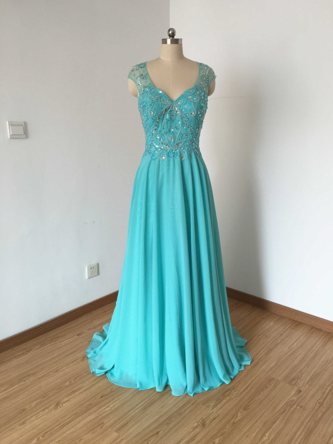 Long Prom Dress Prom Dress 2016 Cap Sleeves Prom Dress Etsy