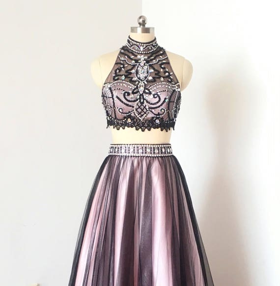 Black two clearance piece homecoming dress