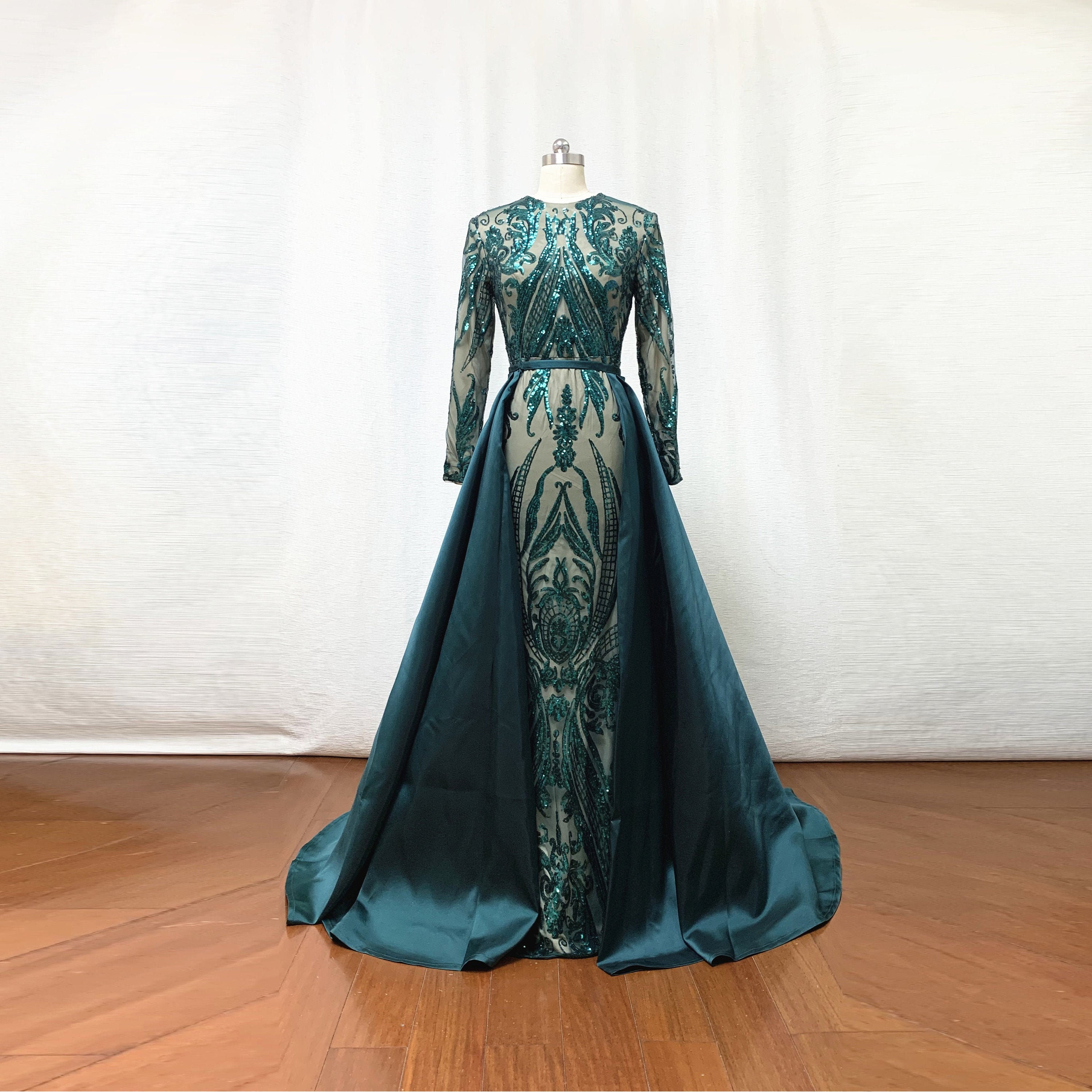 Azura Gowns Custom Made Prom Dress Long Sleeves Dubai Evening