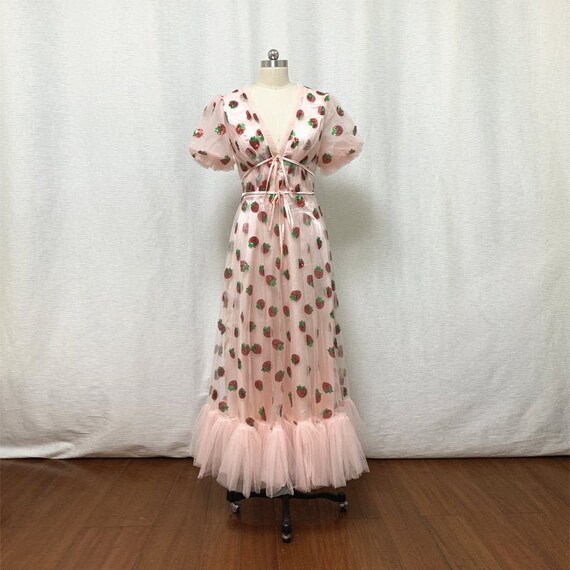 puffy strawberry dress