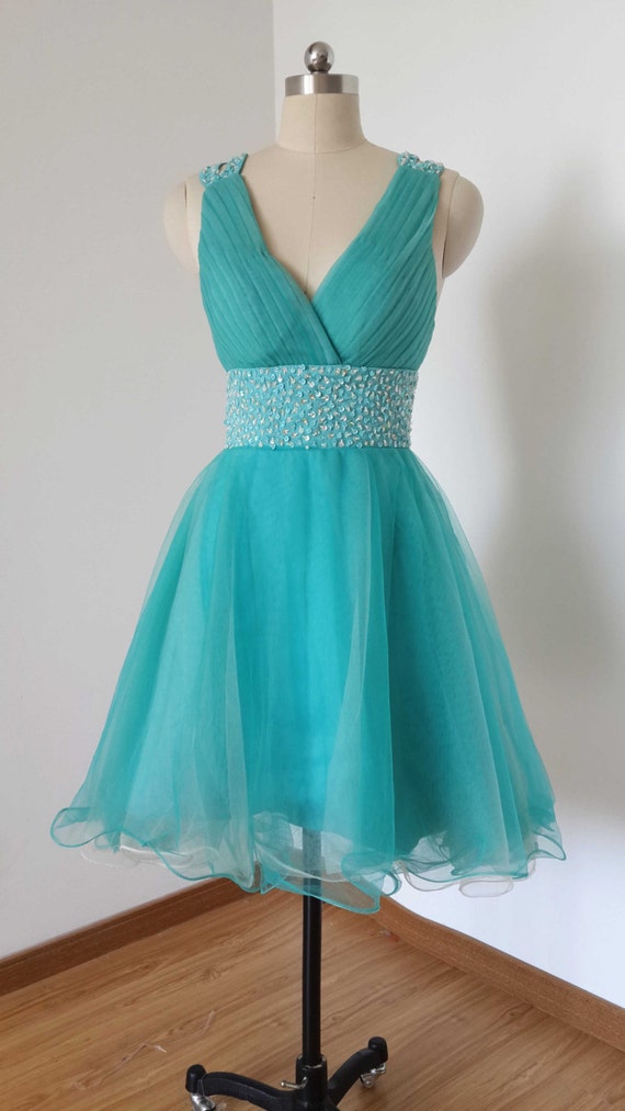 Turquoise sales hoco dress