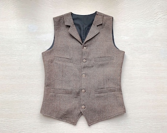 Made to Order Brown Men's Suit Vest - Etsy