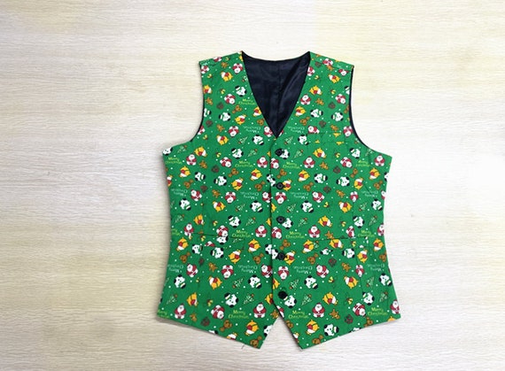 Men's Green Christmas Vest