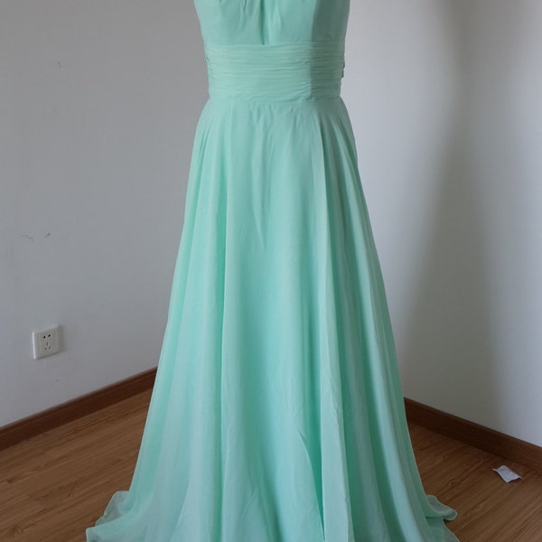 Mint Chiffon Dress Etsy