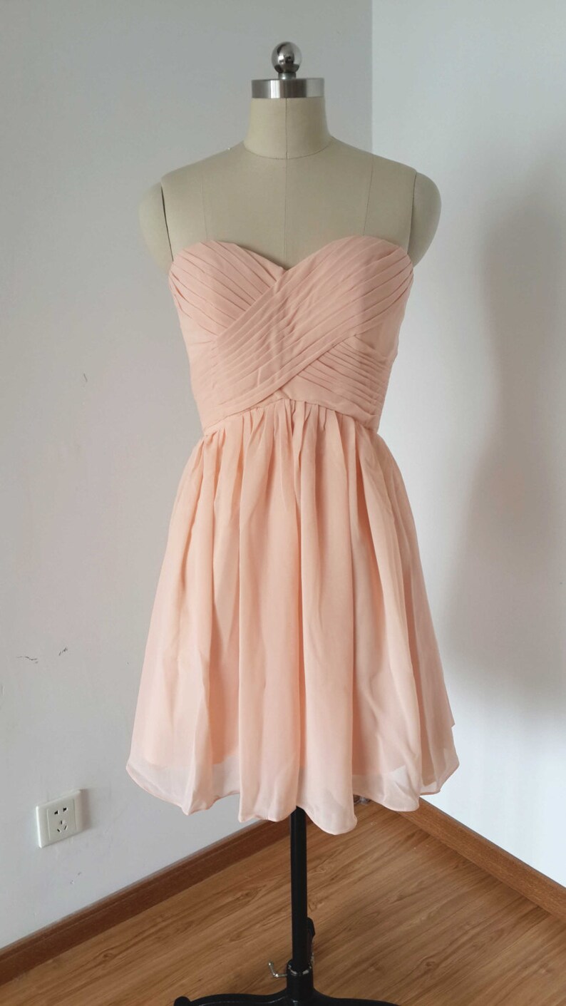short peach chiffon dress TDY Peach Maxi / Short Bridesmaid Dress Convertible Dress Infinity Dress Multiway Wedding Cocktail Prom Dress (Regular & Plus Size)