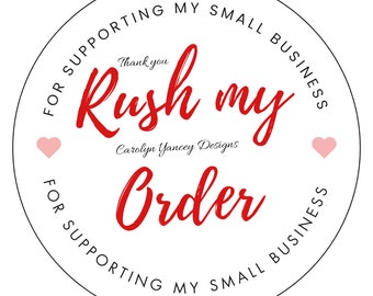 Rush my order! Ship my order within 24 hours