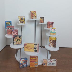 1/6 Scale Retro Vintage Name Brand Snack Items, food,   Dollhouse, Mid Century