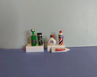 1:6 Scale, Fashion Doll,  Dollhouse grooming products, Retro Mid Century Products replicas, miniatures