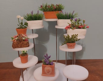 Dollhouse Miniature potted plants, Spring flowers, Diorama dollhouse, 1:6 Scale Floral, Accessories