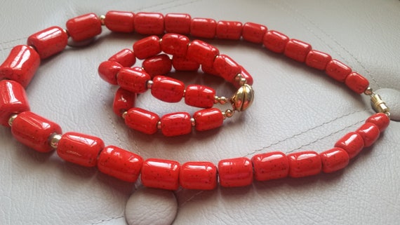 Red Vintage 70's Costume Jewelry - image 2
