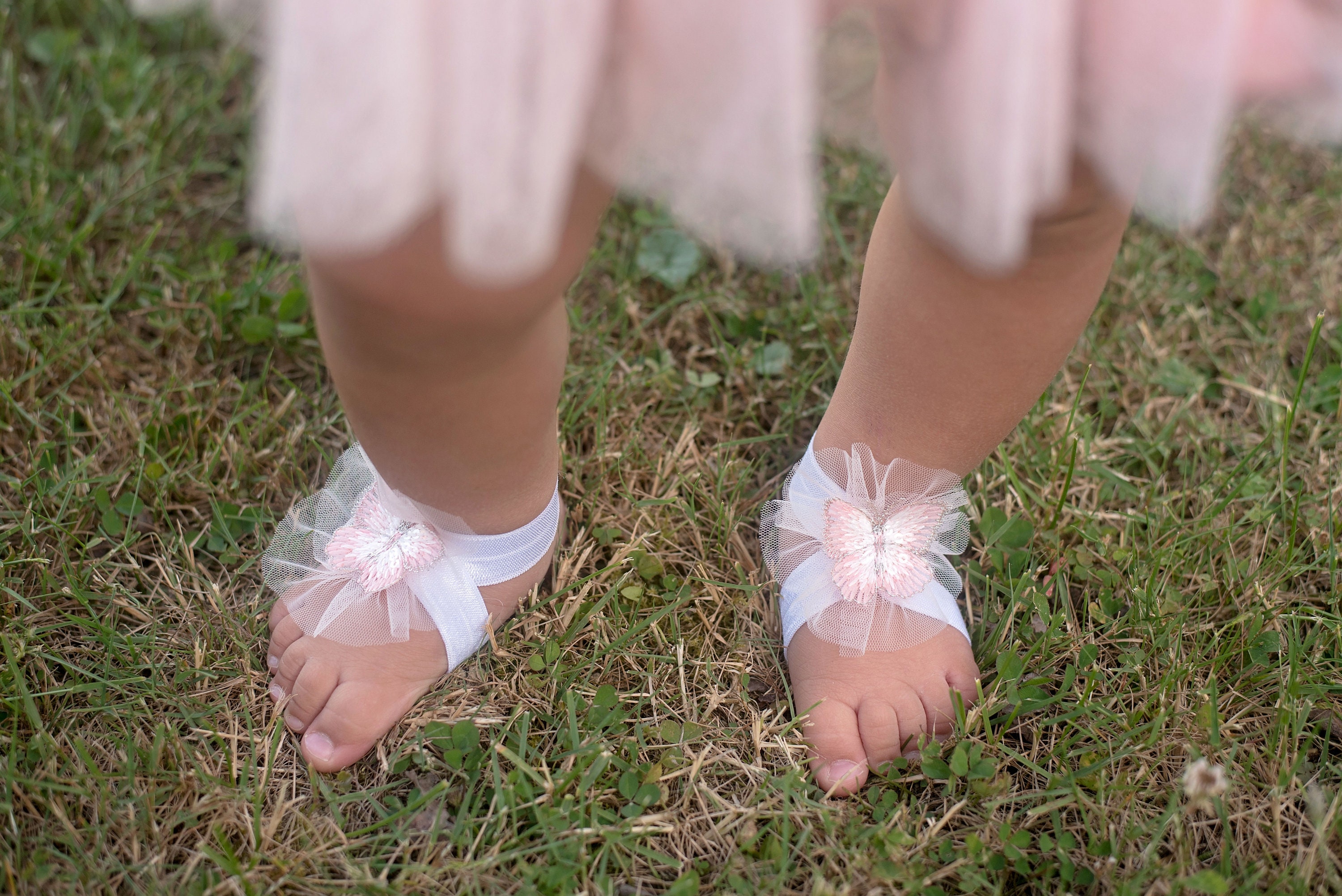 RTS Baby Barefoot Sandals Butterfly Barefoot Sitter Barefoot Shoes Barefoot Sandals Butterlies Shoes White Barefoot Sandals Etsy