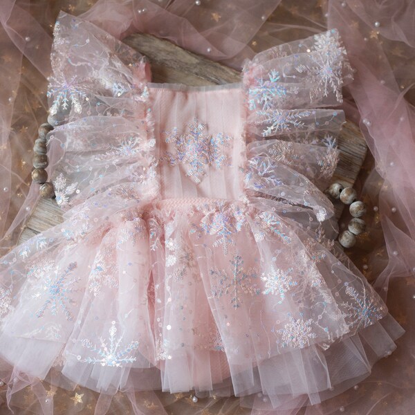 Angel Snowflake Print Pattern Dress