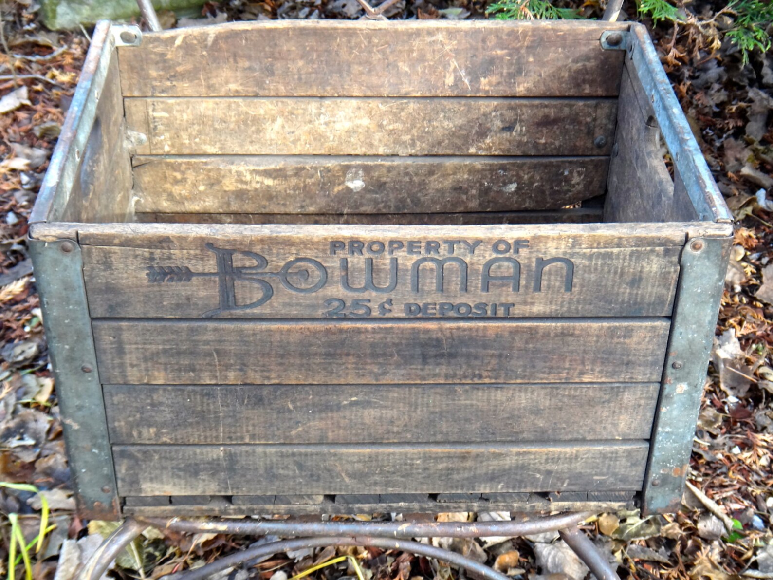Bowman Crate 1951 Milk Crate 1950s Chicago Bowman Dairy Etsy